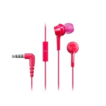 Гарнитура Panasonic RP-TCM115GCP вкладыши, 16Ом, 109дБ, кабель 1.2м, Розовый