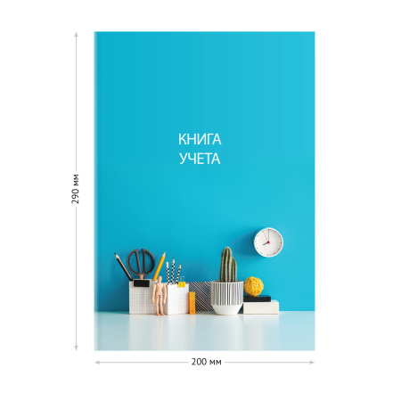 Книга учета OfficeSpace 128л., клетка, 200*290мм, твердый переплет, блок офсетный (326540)