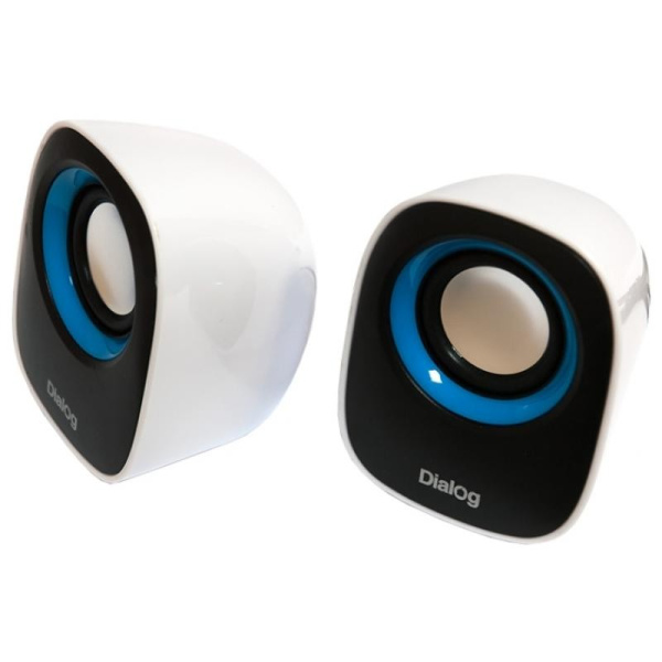 Актив.колонки 2.0 Dialog Colibri AC-06UP 6Вт, питание от USB, пластик, Black/White