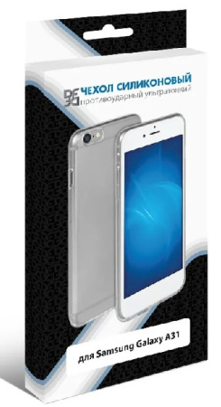 Чехол силиконовый для Samsung Galaxy A31 прозрачный DF sCase-97