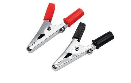 Зажим крокодил 55мм, 5а, гнездо под разъём Banana, чёрный, Rexant 16-0006