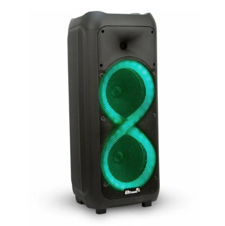 Портативная колонка ELTRONIC 20-58 DANCE BOX 500 динамик 8" 2шт. 50Вт, Bluetooth, TWS, FM, USB, Led подсветка, 2 микрофона