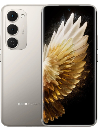 Смартфон Tecno SPARK 40 Pro+ 8Гб 256Гб Moon Titanium 6.78", AMOLED, 2720*1224, 2*2.2+6*2ГГц, 50Мп, 13Мп, 4G, NFC, 5200мАч, And 15