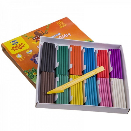 Пластилин 12цв. Мульти-Пульти "Приключения Енота" КП_10209