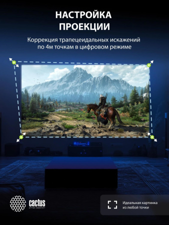 Проектор Cactus CS-PRM.01B.Full HD-A LCD 19000Lm LS 700Lm ANSI (1920x1080) 2500:1 ресурс лампы:50000часов 2xUSB typeA 2xHDMI 1.8кг