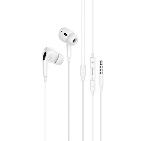 Гарнитура проводная BOROFONE BM30 Pro вставные, кабель 1.2м, белый