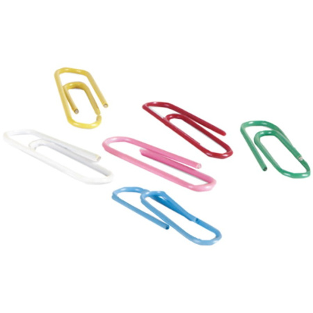 Скрепки 28мм. BERLINGO 100шт., цветные (BK2514)