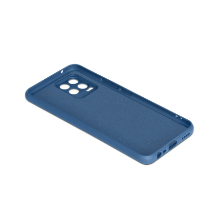 Чехол силиконовый с микрофиброй для Realme 8/8 Pro DF rmOriginal-12 (blue)