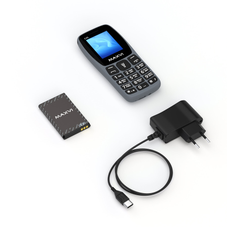 Сотовый Maxvi C45 Grey 2sim/1.77"/160*128/microSD/Bt/800мАч/моноблок