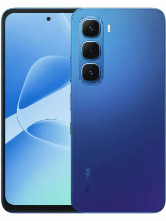Смартфон INFINIX Hot 60i 4Гб 128Гб Shadow Blue 6.7", IPS, 1600*720, 2*2+6*1.8ГГц, 50Мп, 8Мп, 4G, NFC, 5200мАч, And 15
