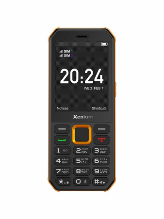 Сотовый Xenium X300 Black+Orange 2sim/2.8"/320*240/32Mb/microSD/0.3Мп/Bt/3000мАч/моноблок