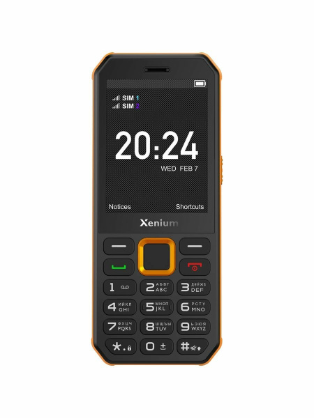 Сотовый Xenium X300 Black+Orange 2sim/2.8"/320*240/32Mb/microSD/0.3Мп/Bt/3000мАч/моноблок