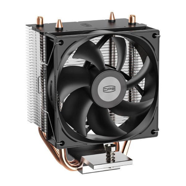 Кулер для процессора/ CPU Cooler PCCooler R200 (110W, 3-pin, 133mm, Al/Cu, 2x6mm, 1x92mm, 40.94CFM, 30dBA, 2200RPM, S: 1851/1700/1200/115X, AM5/AM4, silver, black)