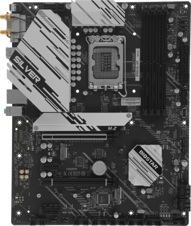 Материнская плата Biostar B760A-Silver  Soc-1700 Intel B760 4xDDR5 ATX AC`97 8ch(7.1) 2.5Gg RAID+VGA+HDMI+DP