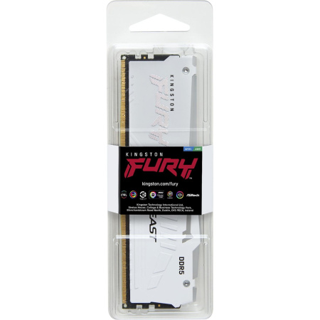 Память оперативная/ Kingston 32GB 5600MT/s DDR5 CL36 DIMM FURY Beast White RGB EXPO