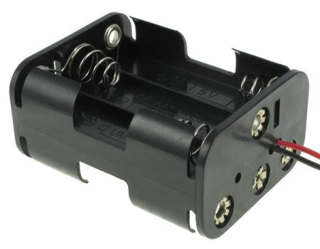 Батарейный отсек (держатель) AA*6, 6S1P, 58*45*28мм, 2 провода, BH-363