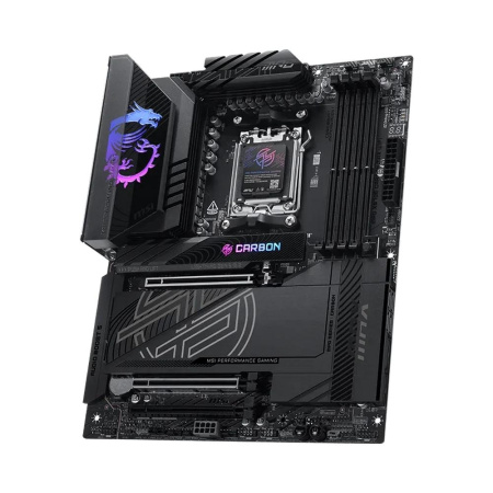 Материнская плата MSI MPG X870E CARBON MAX WIFI Socket AM5 AMD X870E 4xDDR5 ATX AC`97 8ch(7.1) 5Gigabit + 2.5Gigabit Ethernet RAID+HDMI