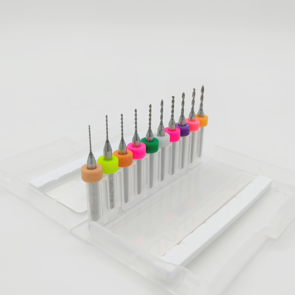 Набор сверл PCB 0.6..1.5мм, 10шт., хвостовик 3.175мм