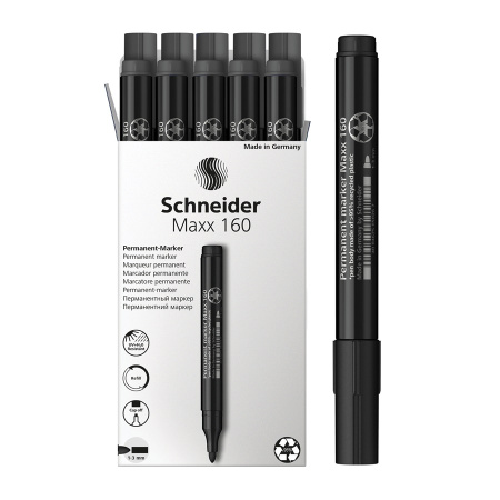 Маркер перманентный Schneider "Maxx 160" 3мм., черный (116001)