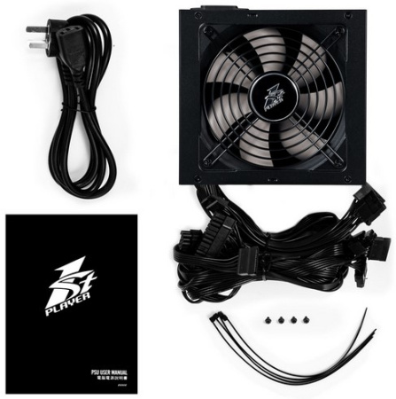 Блок питания 500Вт 1STPLAYER DK PREMIUM 500W (APFC,120мм,80+ Bronze)[PS-500AX]