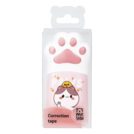 Корректирующая лента MESHU "Paw" ассорти 5мм.*12м. (MS_54225)