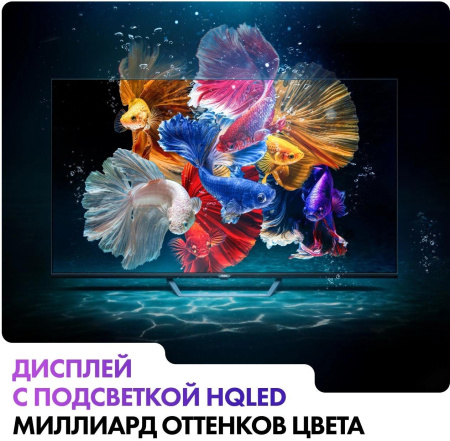 Телевизор QLED Haier 55" Smart TV S2 Pro Frameless черный 4K Ultra HD 60Hz DVB-T DVB-T2 DVB-C DVB-S DVB-S2 USB WiFi Smart TV (RUS)