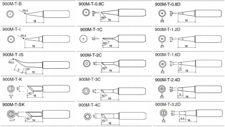 Жало паяльника Yihua 900M-T-I