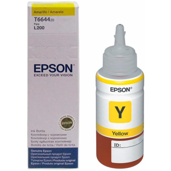 Контейнер_с_чернилами Epson T6644 (C13T66444A/C13T664498) для L100/L110/L210/L300/L355 Yellow
