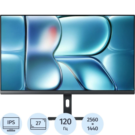 Монитор Xiaomi 27" A27Qi 2026 черный IPS LED 6ms 16:9 HDMI матовая 1300:1 300cd 178гр/178гр 2560x1440 120Hz DP 2K 3.9кг