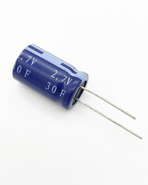 Ионистор  30Ф, 2.7В, радиальный, d=16, h=26, P=7.5мм, Kamcap HP-2R7-J306VYJ21
