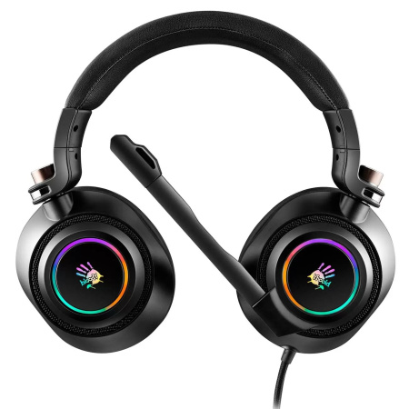 Игровая гарнитура A4Tech Bloody G580 мониторные кабель 2м, Black