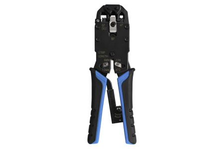 Инструмент для обжима разъемов ExeGate EX-T2008R RJ-45 RJ-11/12 с храповым механизмом (прямой ход обжимки) для круглого кабеля