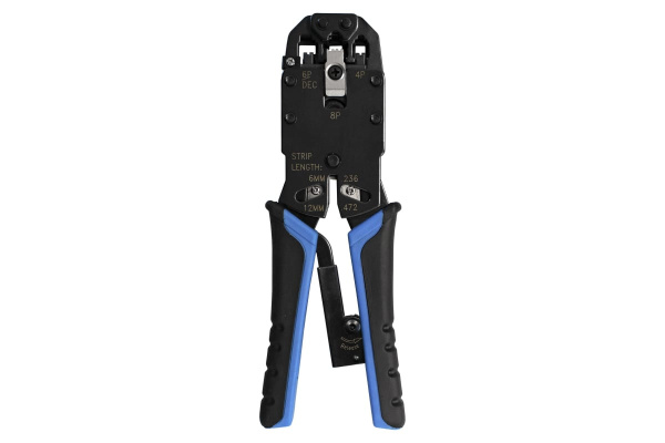 Инструмент для обжима разъемов ExeGate EX-T2008R RJ-45 RJ-11/12 с храповым механизмом (прямой ход обжимки) для круглого кабеля