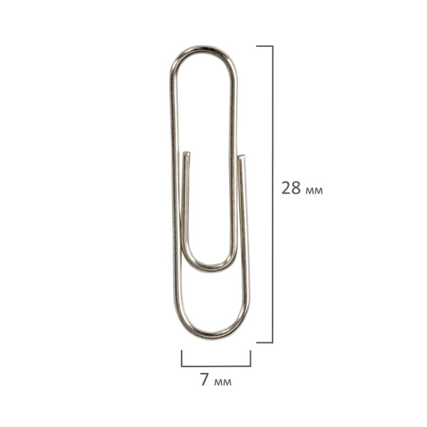 Скрепки 28мм. STAFF никелир., 100шт. (226758)