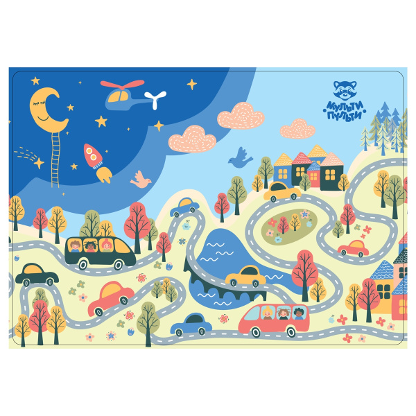 Клеенка для уроков труда Мульти-Пульти "Автопутешествия", 35*50см, ПВХ (CH_50231)