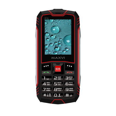 Сотовый Maxvi R10 Red 2sim/2.4"/320*240/microSD/1.3МП/Bt/1800мАч/моноблок