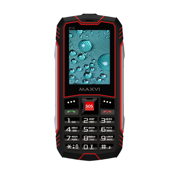 Сотовый Maxvi R10 Red 2sim/2.4"/320*240/microSD/1.3МП/Bt/1800мАч/моноблок
