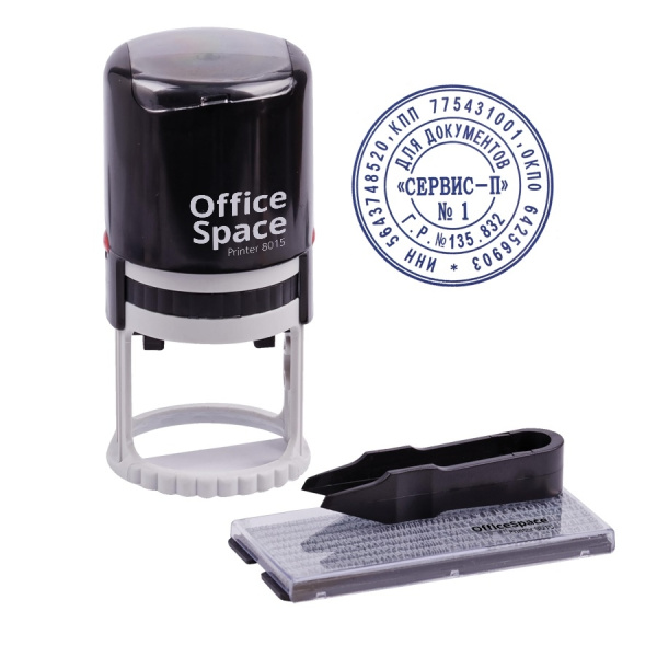 Печать самонаборная OfficeSpace D40мм, 1.5 круга (BSt_40517)