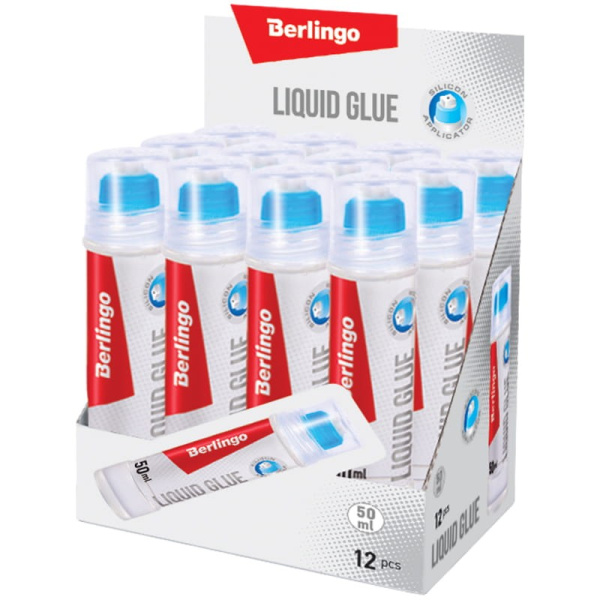 Клей канцелярский BERLINGO 50мл. с апликатором (FNn_6100)
