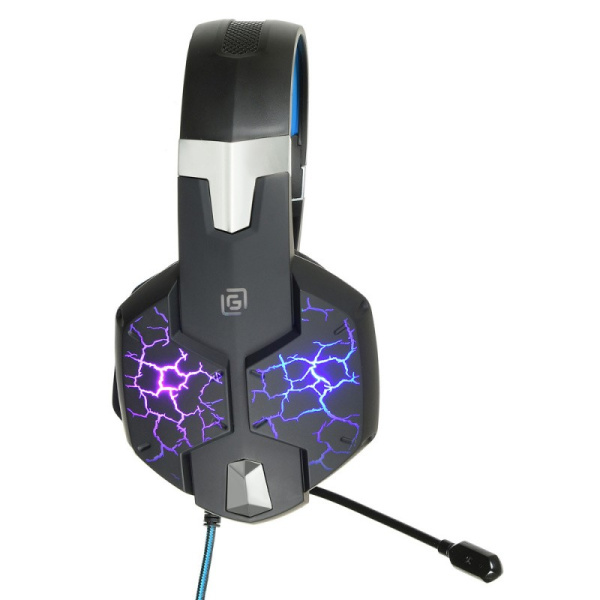 Игровая гарнитура Оклик HS-L930G SNORTER мониторные, 32Ом, 112дБ, кабель 2.2м, Black