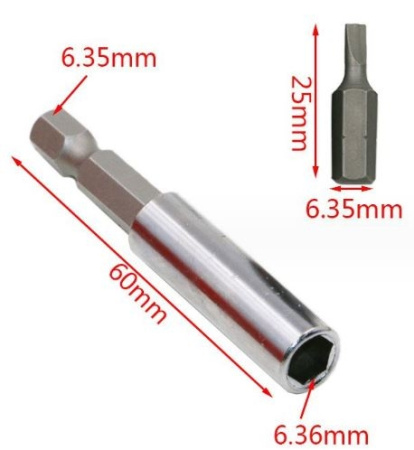 Биты набор 32штуки, l= 25мм, S2, HRC58..62, под 1/4HEX, PH SL Torx Hex