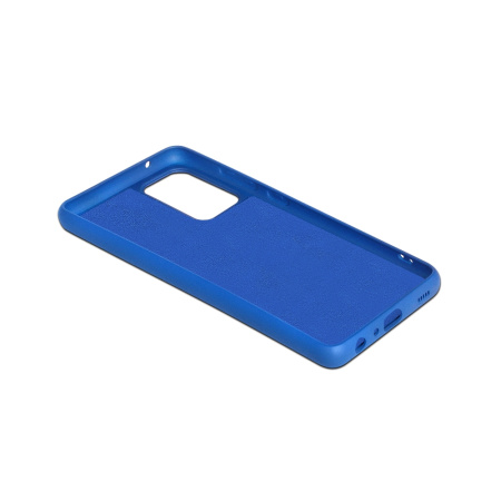 Чехол силиконовый с микрофиброй для Samsung Galaxy A72 (4G/5G) DF sOriginal-28 (blue)