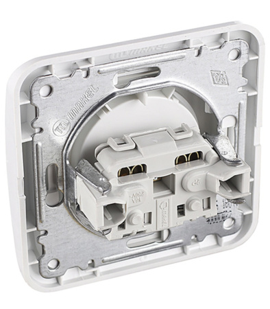 Розетка электрическая встраиваемая, 1местная, 16A, белый, Makel Mimoza 12022