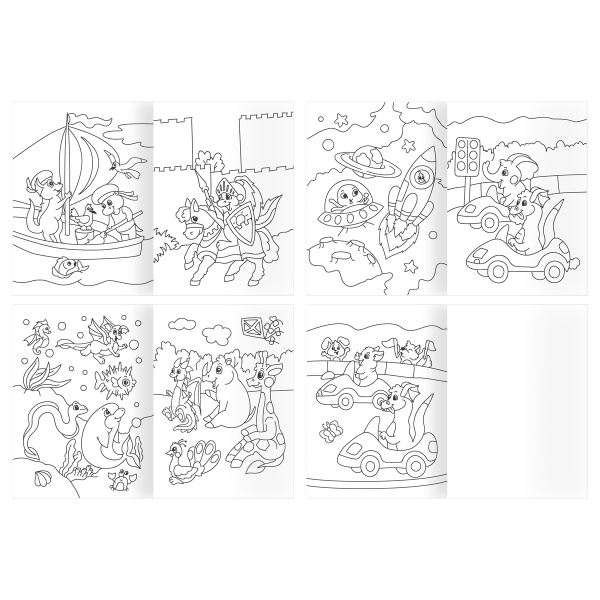 Раскраска ТРИ СОВЫ "Для мальчиков" А4, 16стр. РА4_63209