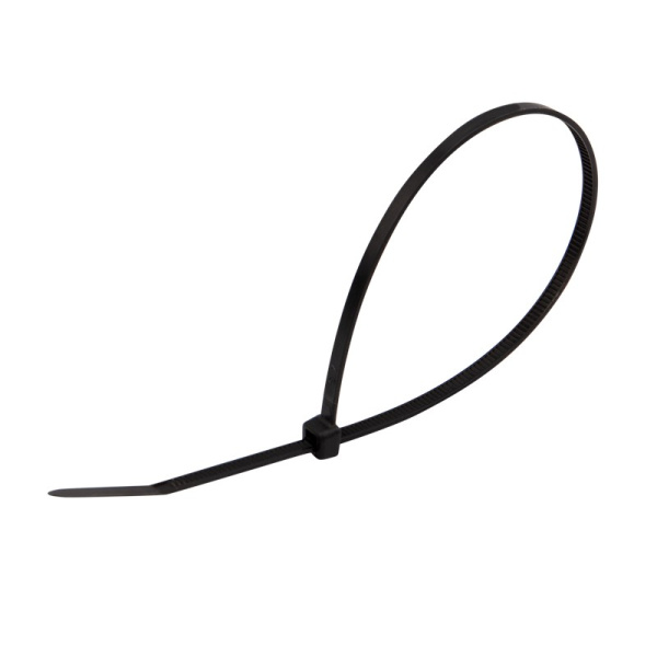 Стяжка(хомут) кабельная нейлоновая 250х3.6, черный, упаковка 100штук, Rexant 07-0251