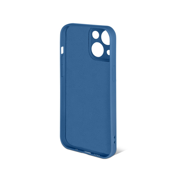 Чехол силиконовый с микрофиброй для iPhone 13 mini DF iOriginal-09 (blue)
