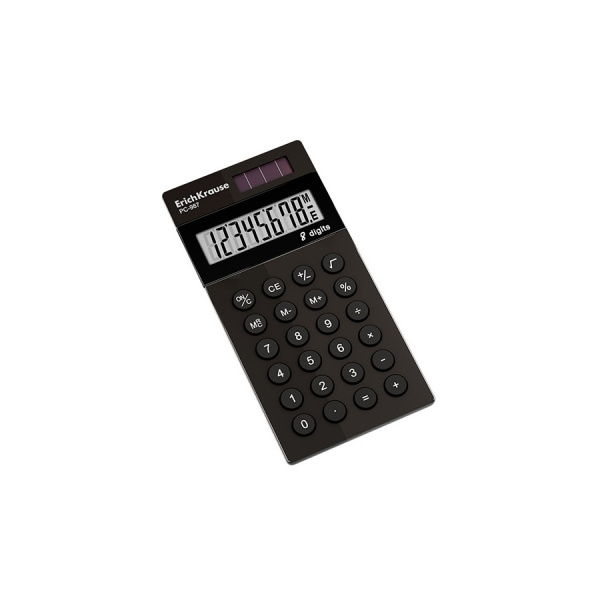 Калькулятор ErichKrause PC-987 8-разрядов, карманный, черный (62008)