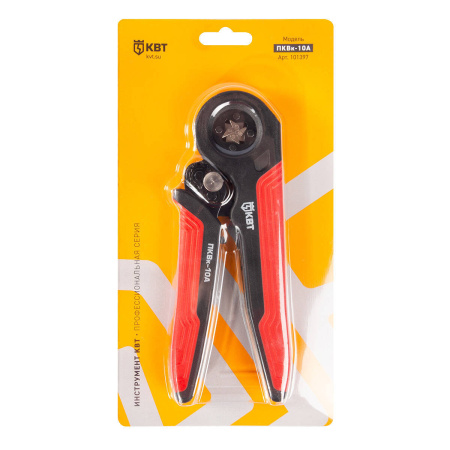 Кримпер КВТ ПКВк-10А, НШВ НШВИ 0.25..10.0мм2, обжим квадрат