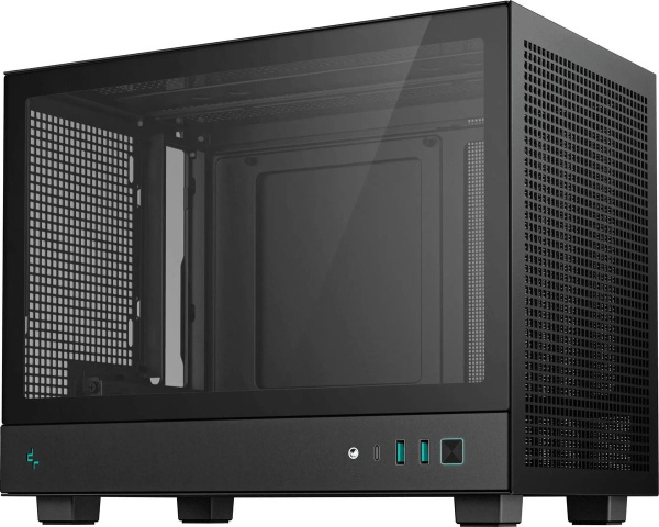Корпус MINI-ITX Б_БП Deepcool CH160 (2*USB3.0,Type-C,Audio,TG,черный,ручка)