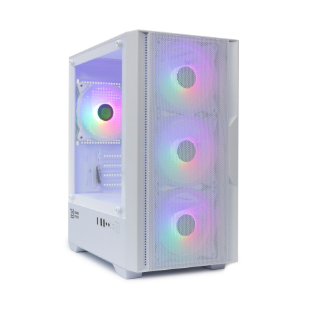 Корпус mATX Б_БП BaseTech eXtreme GFX-06 (USB3.0,Audio,TG,белый,4х120мм FRGB)[BT-GFX-06W-MESH-4F-RGB]